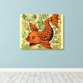 Vis Antiek Tegel Oude kunst Canvas Afdruk (Insitu (Houten vloer))