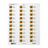 Vis Antiek Tegel Oude kunst Etiket (Full Sheet)