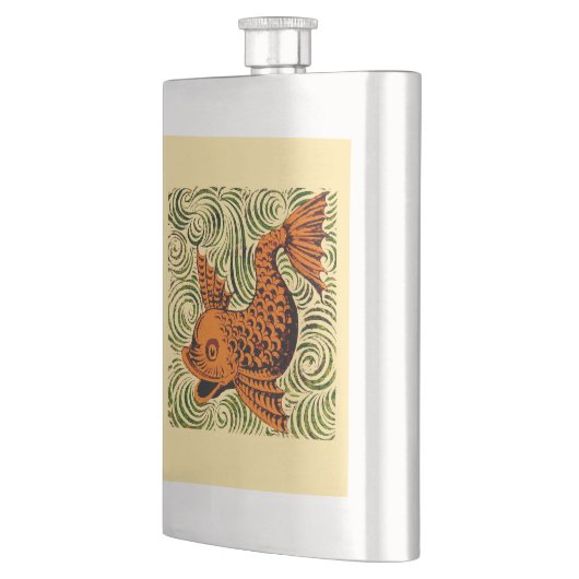 Vis Antiek Tegel Oude kunst Flacon (Links)