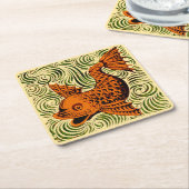 Vis Antiek Tegel Oude kunst Kartonnen Onderzetters (Schuin)