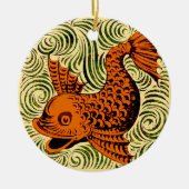 Vis Antiek Tegel Oude kunst Keramisch Ornament (Voorkant)