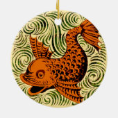 Vis Antiek Tegel Oude kunst Keramisch Ornament (Achterkant)