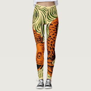 Vis Antiek Tegel Oude kunst Leggings