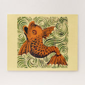 Vis Antiek Tegel Oude kunst Legpuzzel (Horizontaal)