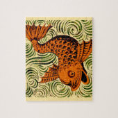 Vis Antiek Tegel Oude kunst Legpuzzel (Verticaal)