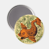 Vis Antiek Tegel Oude kunst Magneet (Voorkant / Achterkant)