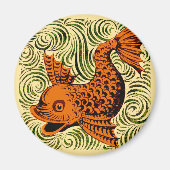 Vis Antiek Tegel Oude kunst Magneet (Voorkant)