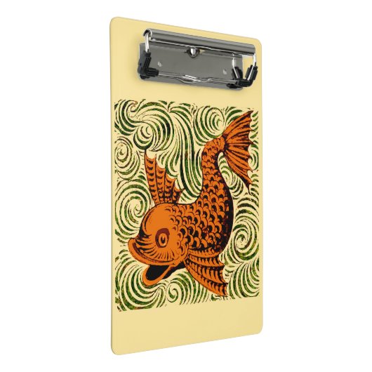 Vis Antiek Tegel Oude kunst Mini Klembord (Schuin)