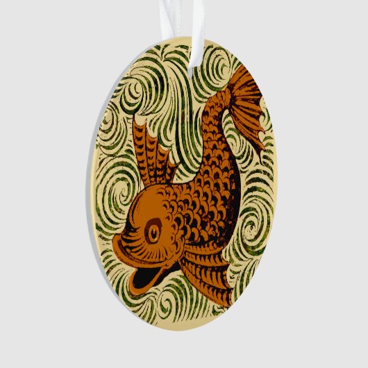 Vis Antiek Tegel Oude kunst Ornament (voorkant)