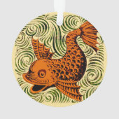 Vis Antiek Tegel Oude kunst Ornament (achterkant)