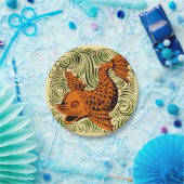 Vis Antiek Tegel Oude kunst Papieren Bordje (Feest)