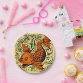 Vis Antiek Tegel Oude kunst Papieren Bordje (Feest)