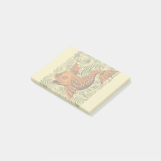 Vis Antiek Tegel Oude kunst Post-it® Notes (Schuin)