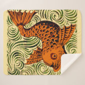 Vis Antiek Tegel Oude kunst Sherpa Deken (Voorkant (horizontaal))