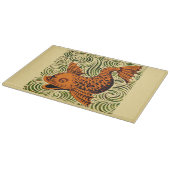 Vis Antiek Tegel Oude kunst Snijplank (Hoek)