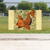 Vis Antiek Tegel Oude kunst Spandoek (Insitu)