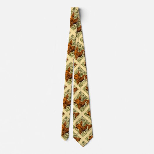 Vis Antiek Tegel Oude kunst Stropdas (Achterkant)