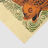 Vis Antiek Tegel Oude kunst Tissuepapier (Detail)