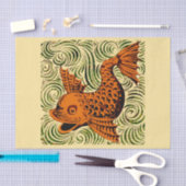 Vis Antiek Tegel Oude kunst Tissuepapier (Craft)