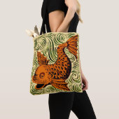 Vis Antiek Tegel Oude kunst Tote Bag (Dichtbij)