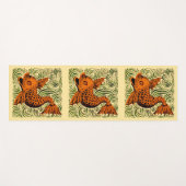 Vis Antiek Tegel Oude kunst Yogamat (Voorkant (horizontaal))