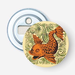 Vis Antieke Tegel Oude kunst oude de morgan kunst Button Flesopener