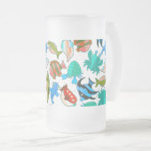 Vis Aquarium Vis Patroon Matglas Bierpul (Voorkant rechts)