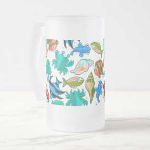 Vis Aquarium Vis Patroon Matglas Bierpul