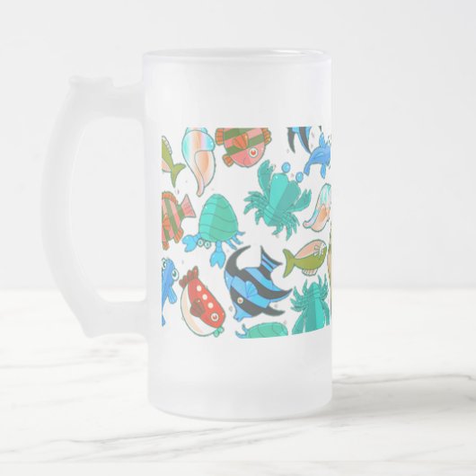 Vis Aquarium Vis Patroon Matglas Bierpul (Links)