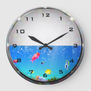 Vis Aquarium-wandklok Grote Klok
