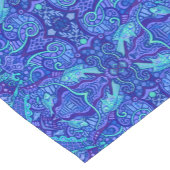 Vis Arabesk Onderwater Boheems Patroon Violet Korte Tafelloper (Hoek)