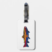 Vis Arizona Vlag Forel Bagagelabel (Achterkant verticaal)