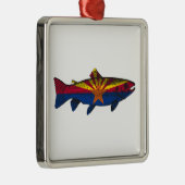 Vis Arizona Vlag Forel Metalen Ornament (Rechts)
