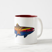 Vis Arizona Vlag Forel Tweekleurige Koffiemok (Voorkant rechts)