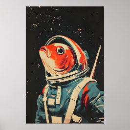 Vis Astronaut Poster, Vis Retro Print, Vis Poster