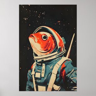 Vis Astronaut Poster, Vis Retro Print, Vis Poster