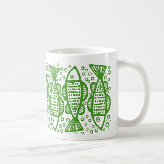 Vis - Avocado Green Koffiemok (Rechts)