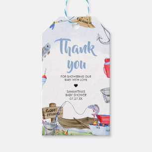 Vis Baby shower Favor Tags Cadeaulabel