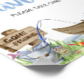 Vis Baby shower Favorieten Sign Poster (Hoek)