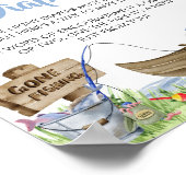 Vis Baby shower Late Night Luiers Poster (Hoek)