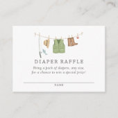 Vis Baby shower Luier Raffle Ticket Informatiekaartje (Voorkant)