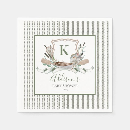 Vis Baby shower uitnodiging Servet (Voorkant)