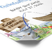 Vis Baby shower Welkom Poster (Hoek)