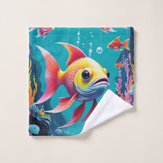 vis bad handdoek (Wasdoekje)