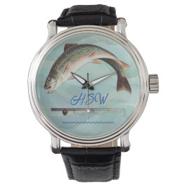 Vis Beekforel Monogram Horloge