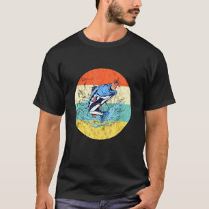 Vis Beste Visser Karper Vissen Trip Retro Vint T-shirt