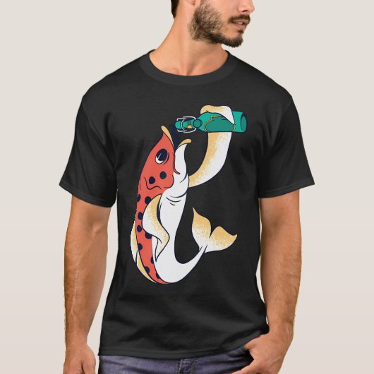 Vis Bier Drinken T-shirt (Voorkant)