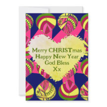 Vis bladeren geel magenta groene kerst