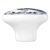 Vis Blauw en Wit Zee & Oceaan Links tegenover Keramische Knop (Zijkant)