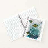 Vis, blauwe schalen en koralen notitieboek (Binnen)